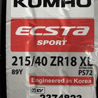 215/40  R18  Kumho Ecsta Sport PS72 ZR 89Y XL Вид 9