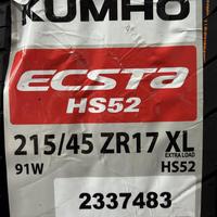 215/45  R17  Kumho Ecsta HS52 South Korea ZR 91W XL Вид 9