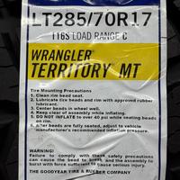 285/70  R17  Goodyear Wrangler Territory MT LT 116/113S (2024 г. в.) Вид 9