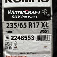235/65  R17  Kumho WinterCraft Ice SUV WS51 108T XL Вид 9