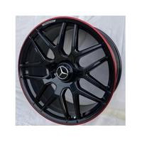 8.5x21 5x112 66.6 ET32 Satin Black Machined Lip