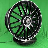 9.5x22 5x112 66.6 ET42 Satin Black Machined Lip